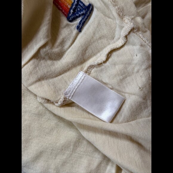 Aviator Nation T Shirt Medium Womens Ivory Malibu Short Sleeve Distressed - Picture 10 of 10